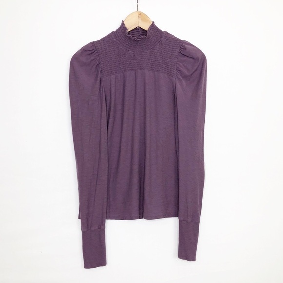 Nation, LTD, purple, smart, puff sleeve top - Picture 8 of 8